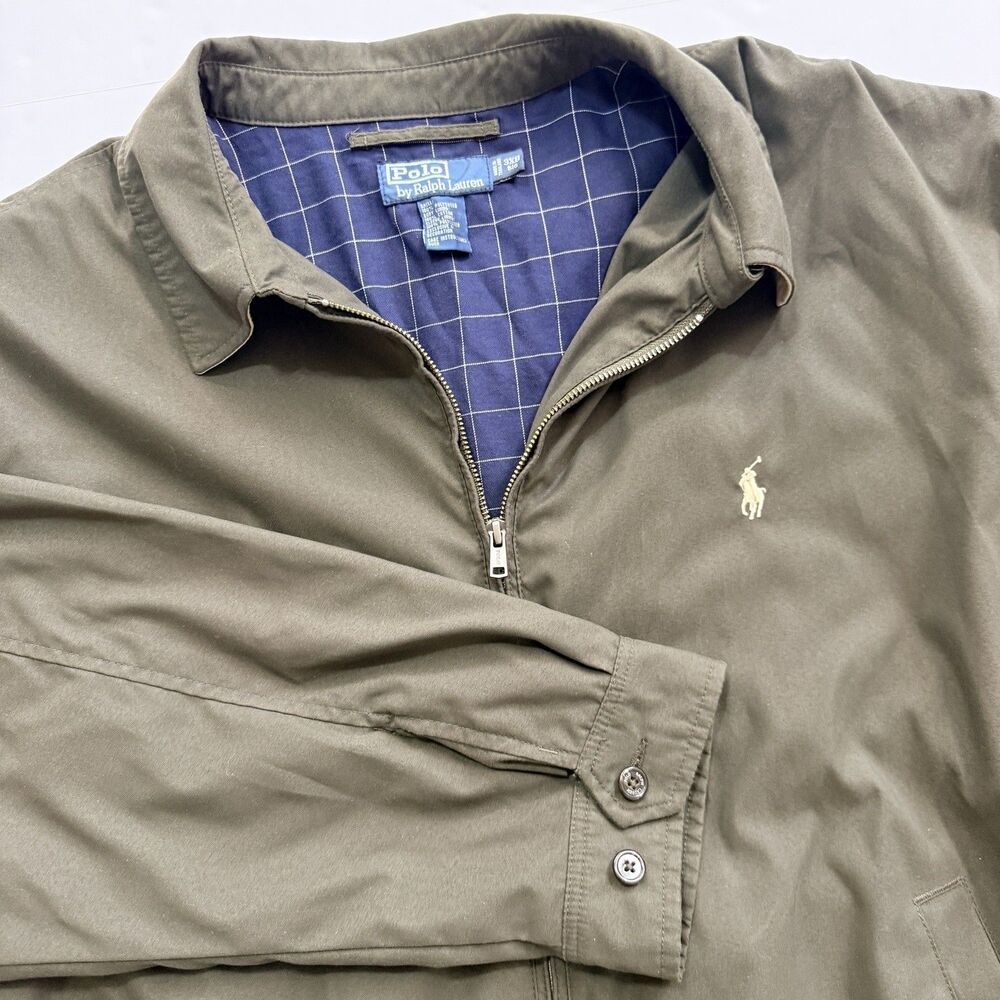 Vintage 90’s Polo Ralph Lauren Bi-Swing Jacket Mens 3XB Green Zip Windbreaker